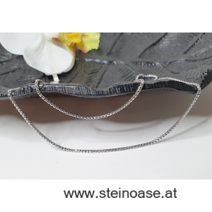 Kette Silber 'Venezianer' Ø1,2mm, rhodiniert, 40cm